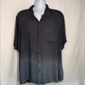 ❤️3/$30 RS Surf Island Inspired Resprtwear Men’s Linen Gray Button-Up Shirt NWT